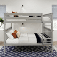 thumbnail image 2 of BEDSMART Solid Wood Full Over Full Bunk Bed | Gray, 2 of 6