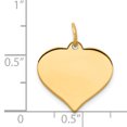 thumbnail image 2 of 14K Charm Disque Cœur XM528/35 (19mm x 17mm), 2 of 2