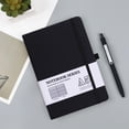 thumbnail image 2 of SIYTUAU Black Hardcover Notebook 8.5X5.7X0.4In With Inner Pockets 80G Thick Paper 200 Pages Writing Journal For School Office College Ruled Diary Black, 2 of 6