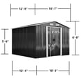 thumbnail image 2 of Relyard 12x10 Metal Outdoor Storage Garden Shed, 2 of 5