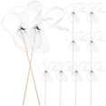 thumbnail image 1 of GOOHOCHY 10Pack Ribbon Stick Wand Streamers White Wood Photography Props for Weddings, 1 of 6