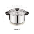 thumbnail image 2 of Premium Stainless Steel Idli Cooker & Steamer With Glass Lid & Handles - Silver, 4 Liters | Multi Cooker - 4 Idli Plates+ 2 Dhokla Plates+ 2 Steamer Plates | Dhokla Maker, Momo Steamer, 2 of 5