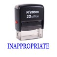thumbnail image 2 of Printtoo Timbre en Caoutchouc Bureau Stationnaire Inapproprié Auto Encrage Personnalisé Timbre-Bleu, 2 of 2