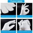thumbnail image 3 of Levamdar Unisex Moisturizing Cotton Gloves, White, 5 Pieces, 3 of 4