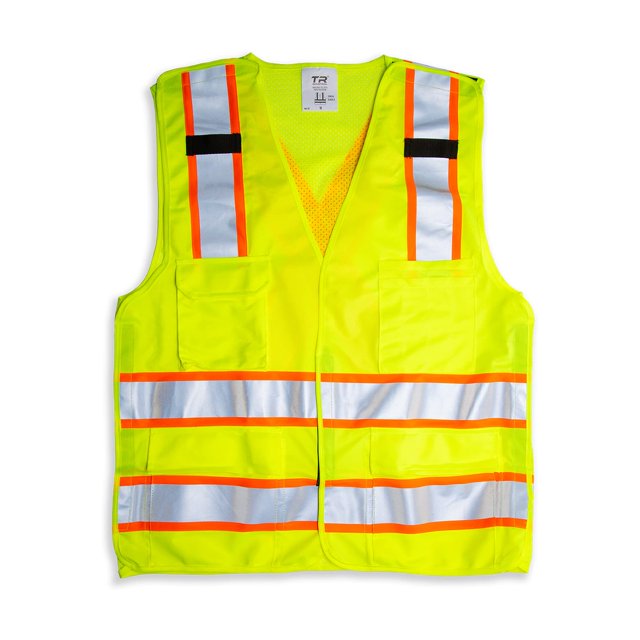 TR Industrial Gilet de Sécurité Haute Visibilité à 5 Points, Type R Classe 2, Taille TTTG