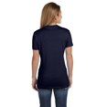 thumbnail image 3 of Hanes S04V Womens Nano-T V-Neck T-Shirt, Deep Navy Blue - Extra Small, 3 of 3