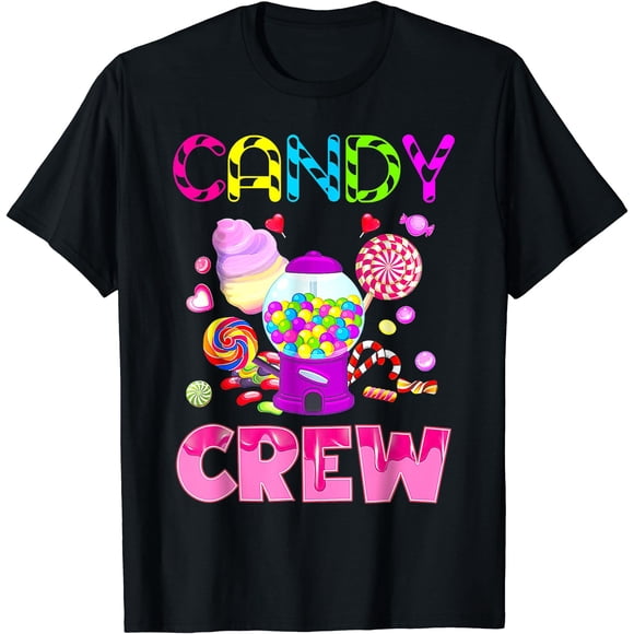 T-Shirt Candy Land Candy Crew Decorations Sweetie Candy Squad - Blanc - m