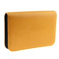 thumbnail image 2 of Leather Hair Barber Shear Hairdressing Holder Pouch Case Bag, Simple Classical Style Double Layered Design - Yellow, 26 x 17cm, 2 of 8