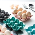 thumbnail image 4 of Classic Kitchen Accessories, 6 Grids Ceramic Egg Holder Chicken Egg Trays Egg Storage Organizer for Refrigerator Countertop Display, 4 of 4