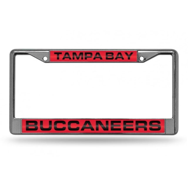 Tampa Bay Buccaneers Laser Chrome License Plate Frame
