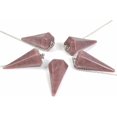 thumbnail image 2 of Angelstones Quartz Fraise Naturel Pierre Précieuse Cristal de Roche Hexagonal Pointu Reiki Chakra Pendentif Pendule, 2 of 2