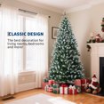 thumbnail image 3 of BeesClover 4.5/6/7.5/9FT Pre-Lit Artificial Christmas Tree,Christmas Pine Tree with Pine Cones,150 LEDs & 352 Tips - Hinged Stand PVC Holiday Trees Decor for Home/Office/Party, 3 of 8