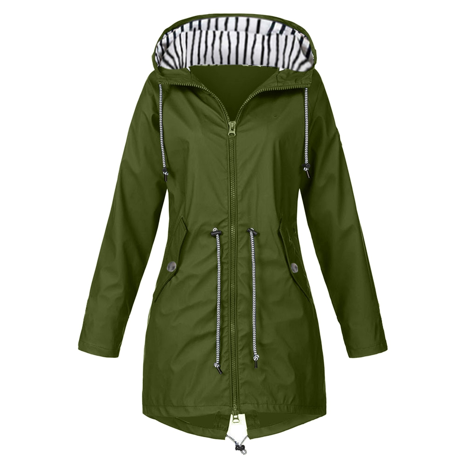 Kcodviy Womens Rain Jacket with 90S Rain Jacket Hood Lightweight Long Sleeve Womens Windbreaker Jacket Windbreaker Zip Up Drawstring Clothes for Women Jacket Raincoat with Pockets