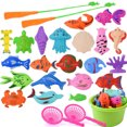 thumbnail image 1 of Fishing Game Toy Set Magnetic Creative Fishing Bath Toy Water Toy for Kids, 1 of 8