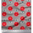 thumbnail image 1 of Soimoi Poly Georgette Fabric Floral & Bee Insects Print Fabric by The Yard 52 Inch Wide, 1 of 3