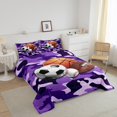 thumbnail image 3 of Erosebridal Ensembles de Literie Basketball Football Double avec Couette, Insert de Couette Camouflage Violet, Réversible, 3 of 7
