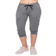 thumbnail image 1 of CHOK Pantalon Cargo Jogger Décontracté Super Doux pour Femmes Noir G, 1 of 6