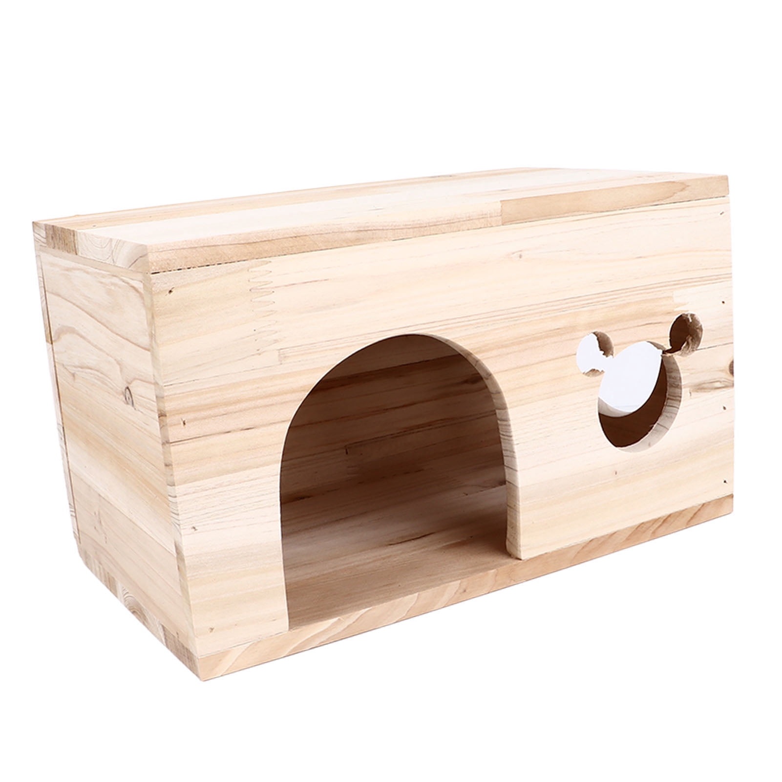 Animal Wooden House, Animal Hideout Hut Bottomless Simple Design  for Rabbit for Cats