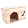 thumbnail image 1 of Animal Wooden House, Animal Hideout Hut Bottomless Simple Design  for Rabbit for Cats, 1 of 7