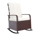 thumbnail image 1 of Outsunny Wicker Rocking Chair with Soft Cushion Adjustable Footrest Cream, 1 of 10