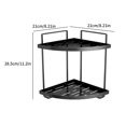 thumbnail image 4 of Taotanxi 2 Tier Metal Bathroom Counter Organizer, Corner Makeup Organizer, Countertop Shelf for Small Space (Black), 4 of 6