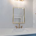 thumbnail image 1 of 18" X 24" Rectangle Wooden Wall Mirror, Gold Finish, 1 of 5