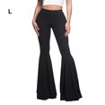thumbnail image 4 of fastboy Pantalon Évasé Tendance Extensible et Confortable pour Femmes Large Application Coton Taille Haute Évasé Noir L 1Set, 4 of 6