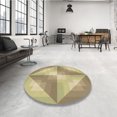 thumbnail image 4 of Ahgly Company Tapis d'Intérieur Lavable à la Machine, Carré, Transitionnel, Brun Cuivre, Tapis de Zone, 8 Pieds Carré, 4 of 7