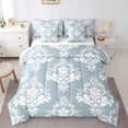 thumbnail image 1 of YST Boho Baroque Queen Comforter Set 7 Piece Blue Medallion Damask Bed In A Bag With Sheet Set For Adults Gothic Victorian Damask Bedding Set Fashion Vintage Floral Reversible Bed Set, 1 of 5