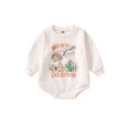 thumbnail image 1 of Faithtur Barboteuse de Noël pour Bébés Filles Garçons, Imprimé de Lettres Sapin de Noël Cactus, Col Rond, Manches Longues, Combinaisons, Automne Hiver, Cache-Couches, 1 of 9