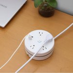 Retractable Power Space Saving Power Surge Protector - 4 Socket Flat Plug Strip with Smart 2 USB 70.8 inch Long Extension Cable Suitable for Travel or Home Use