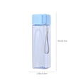 thumbnail image 3 of O-055 Gobelet d'Eau Carré Transparent Bleu en Plastique 500 ml Design Minimaliste Hydratation, 3 of 6