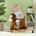 thumbnail image 2 of Qaba Cheval à Bascule pour Bébé, Animal en Peluche avec Sons, 2 of 10