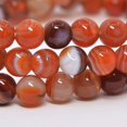 thumbnail image 2 of Bracelet Extensible Unisexe en Perles Rondes de 6 mm en Agate Sardonyx Rouge, 2 of 2