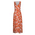 thumbnail image 4 of TJAZFJPA Longue Robe Noire Femme Mode Femme Printemps et Été Imprimée Sans Manches Col en V Fermeture Éclair Latérale Style Robe (5) Robe Évasée Robe Noire Manches Longues, 4 of 7