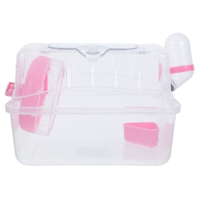 1 Ensemble de Transporteur pour Animaux Rose Transparent avec Base pour Propriétaires d'Animaux en Déplacement