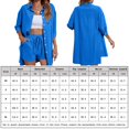 thumbnail image 2 of EIMELI Women Blouse Suit Button Down Pockets 2 Piece Lounge Set Solid Loose Fit Outfits, 2 of 7