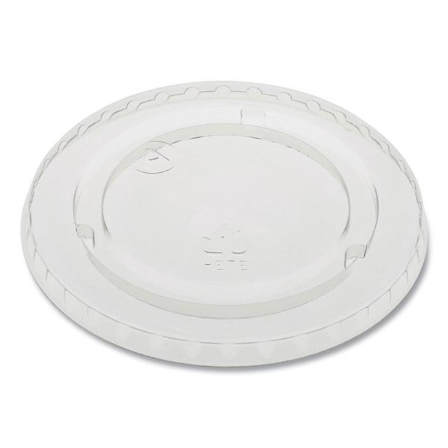 20 oz Cold Cup Lids with No Straw Hole Flat Lid, Clear