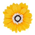 thumbnail image 1 of 13 in. Felt Flower Round Throw Pillow with Poly Filling, Yellow, 1 of 1
