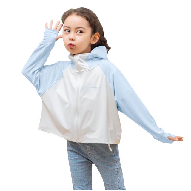 Dealovy Girls Hoodies Sweatshirts Long Sleeve Summer Sun Protection Jackets Full Zip Color Block Baby Clothes