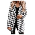 thumbnail image 1 of XZNGL Ladies Long Sleeve Suit Collar Double Breasted Woolen Jacket, 1 of 9