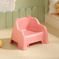thumbnail image 2 of Pink Kids Stool With Backrest Stackable Plastic Seat Mini Chair For Home Playroom Stackable Kids Stool Ergonomic Design Skidproof Base 12.99 X 10.55 X 9.37 Inches, 2 of 7
