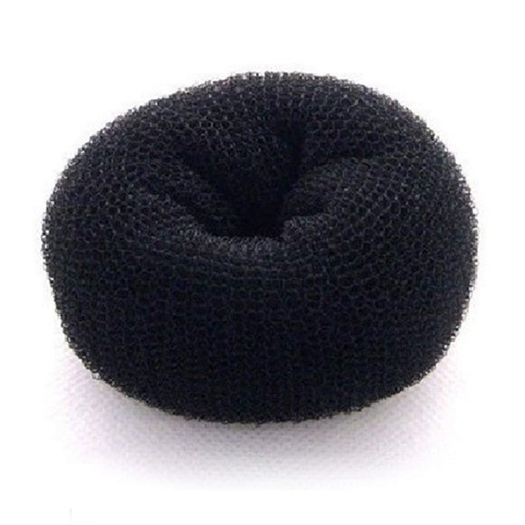 Beaute Galleria Créateur de Chignon Beigne en Cheveux Style Anneau Maille Chignon Chignon de Ballet (Mini Noir)