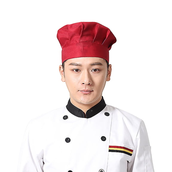 Chef Hat Adjustable Apron Sleeve Set for Adult Kitchen Cooking Baking Cap
