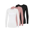 thumbnail image 1 of Adar Underscrubs for Women Multi Color 3 Pack - Long Sleeve Underscrub Comfort Tee, 1 of 7