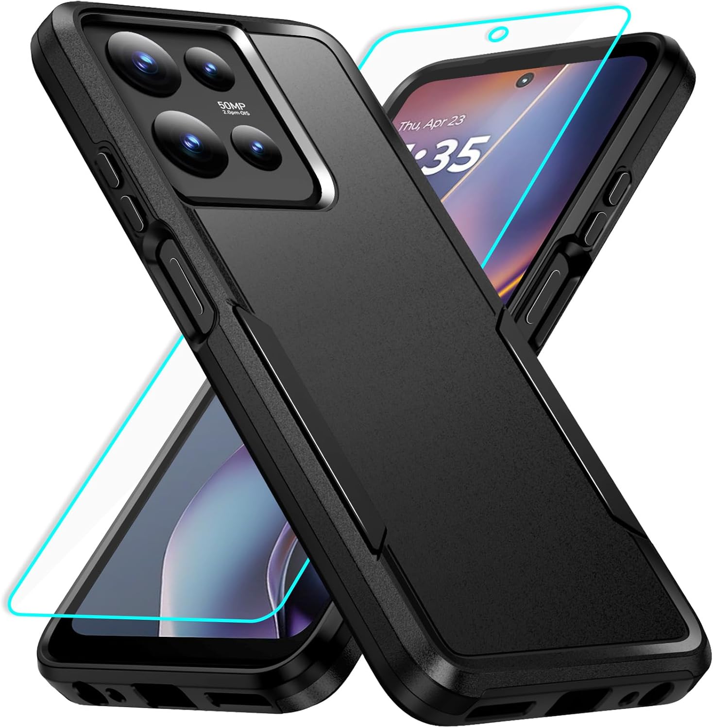 HCTian for Motorola Moto G 2025 Case with Screen Protection: Heavy Duty Protective Shockproof and Scratch Proof Cell Phone case for Moto G 5G 2025