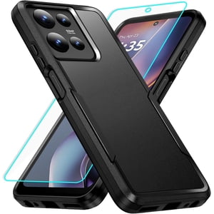 HCTian pour Motorola Moto G 2025 Boîtier avec protection de l'écran: Heavy Duty Protective Shockproof et Scratch Proof Cell Telephone pour Moto G 5G 2025