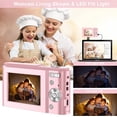 thumbnail image 3 of Zostuic Kids Digital Camera, FHD 1080P 48MP 16X Digital Zoom, Compact Mini Camera with 32GB SD Card (Pink), 3 of 7
