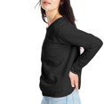thumbnail image 3 of Hanes Womens ComfortSoft EcoSmart Crewneck Sweatshirt, M, Ebony, 3 of 4