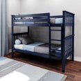 thumbnail image 1 of BEDSMART Solid Wood Twin Over Twin Bunk Bed | Blue, 1 of 6